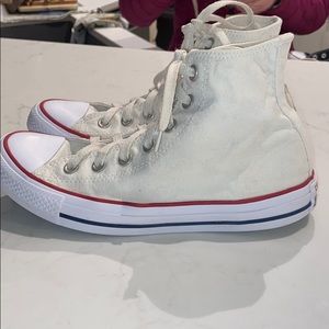 Women’s white high top converse